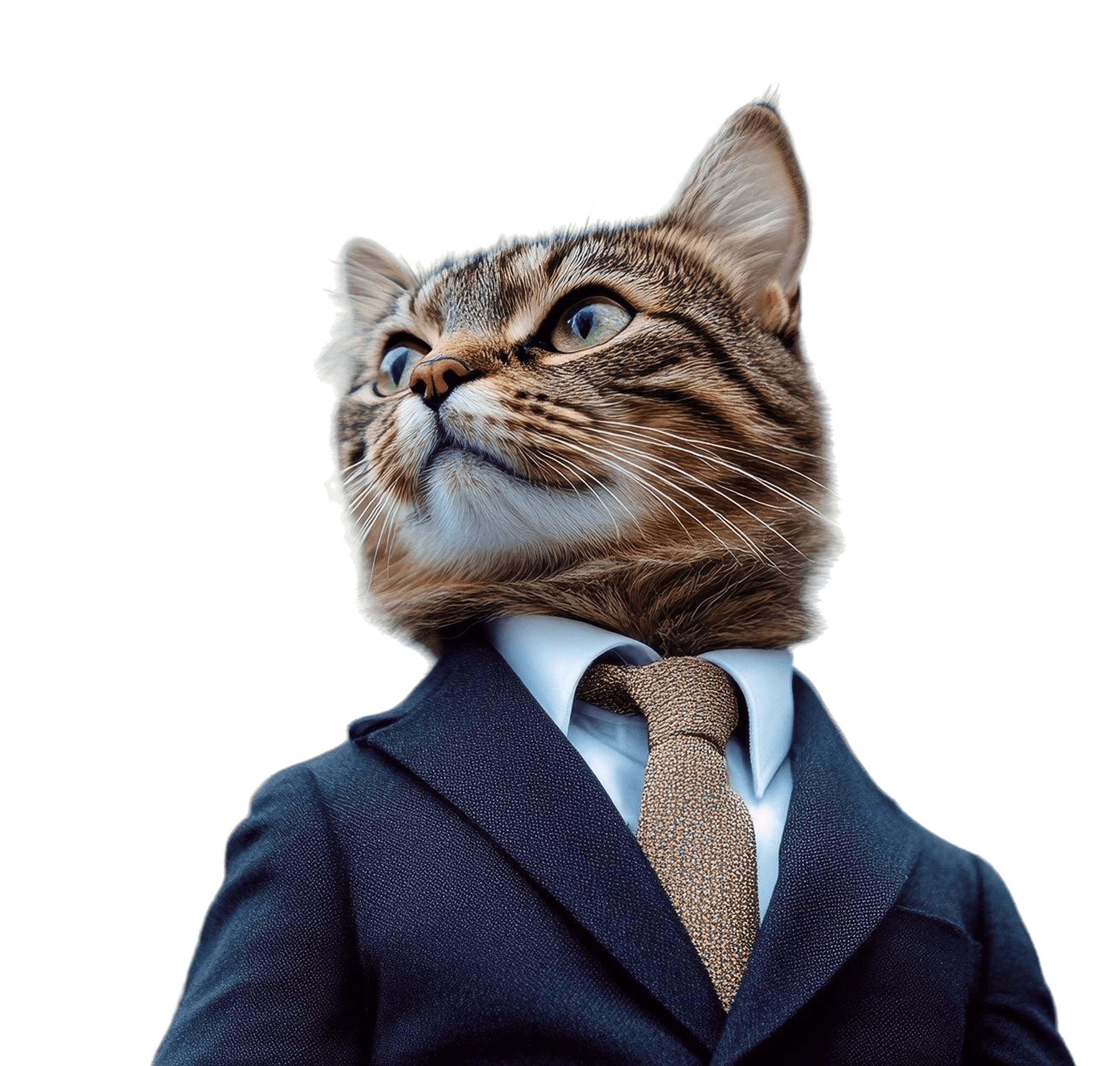 Cat in business suit